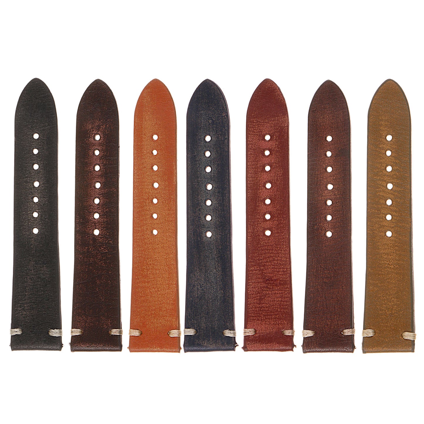 Hand-Stitched Vintage Washed Leather Strap for Suunto 9
