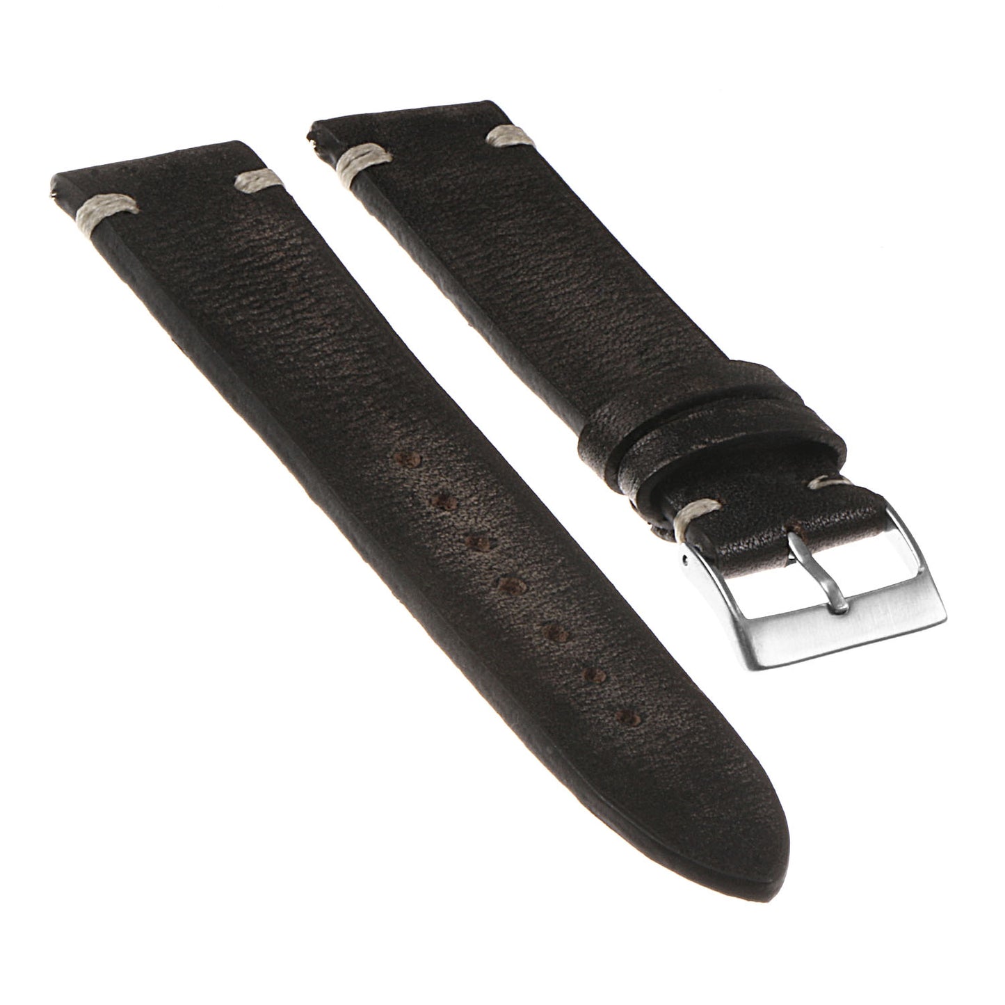 Hand-Stitched Vintage Washed Leather Strap for Suunto 9