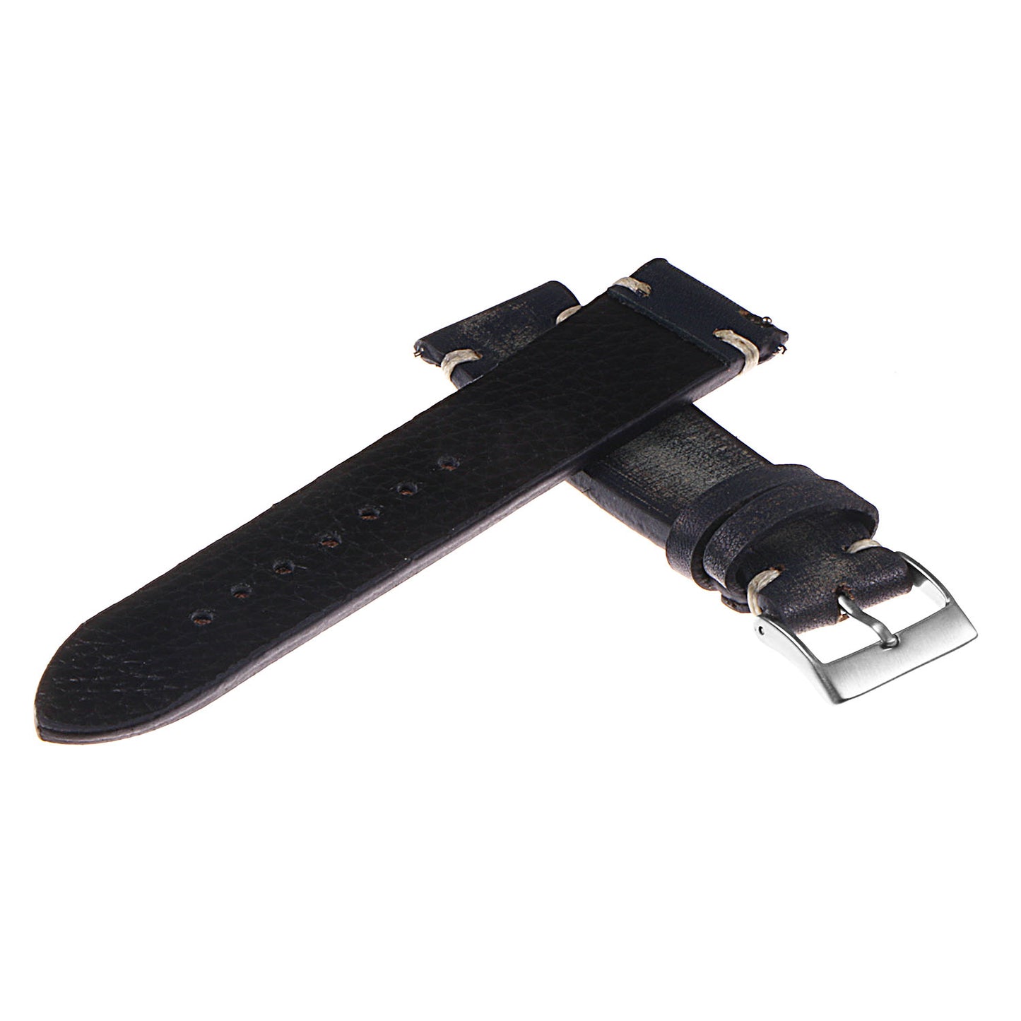 Hand-Stitched Vintage Washed Leather Strap for Suunto 9