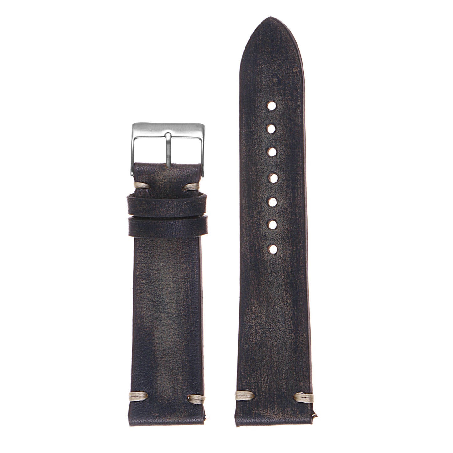 Hand-Stitched Vintage Washed Leather Strap for Suunto 9