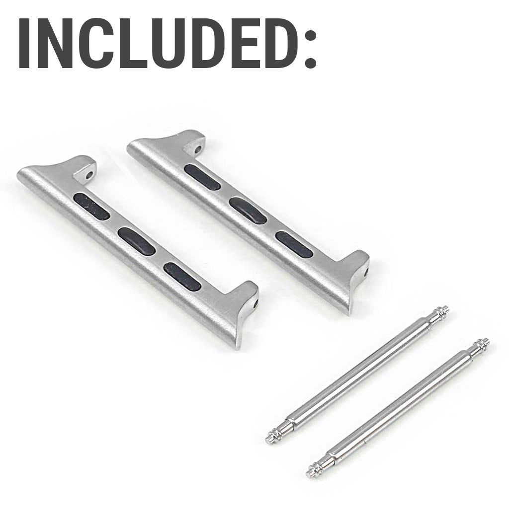 DASSARI Smooth Leather Strap w/ Rose Gold Deployant Clasp for Apple Watch