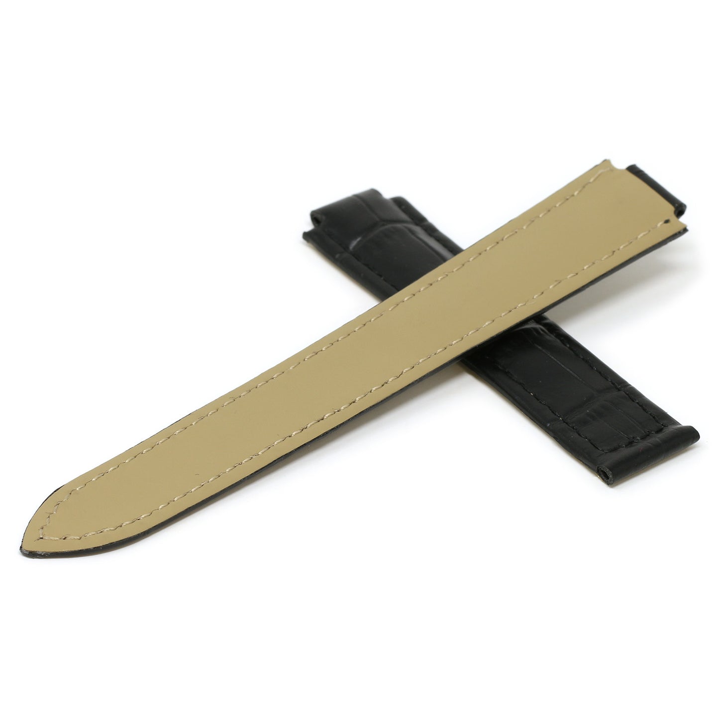 Croc Leather Strap for Cartier Ballon Blue