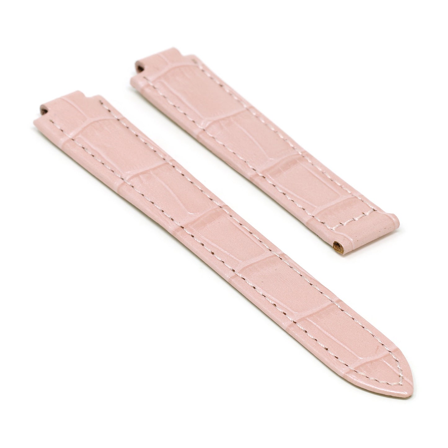 Croc Leather Strap for Cartier Ballon Blue