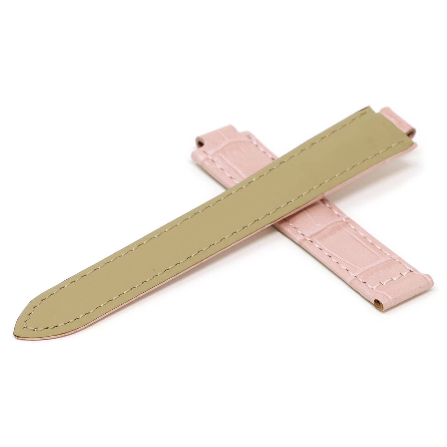 Croc Leather Strap for Cartier Ballon Blue