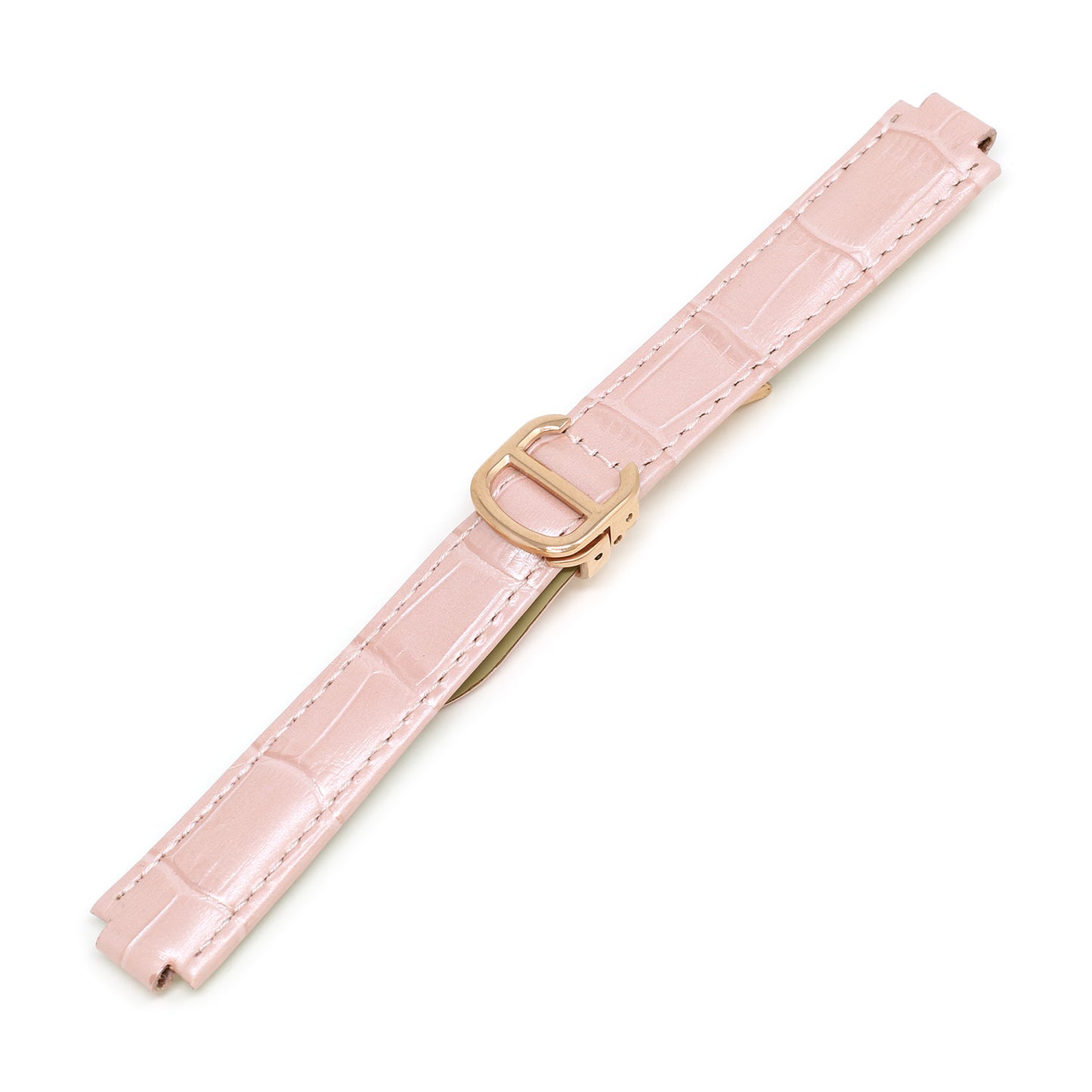 Croc Leather Strap for Cartier Ballon Blue