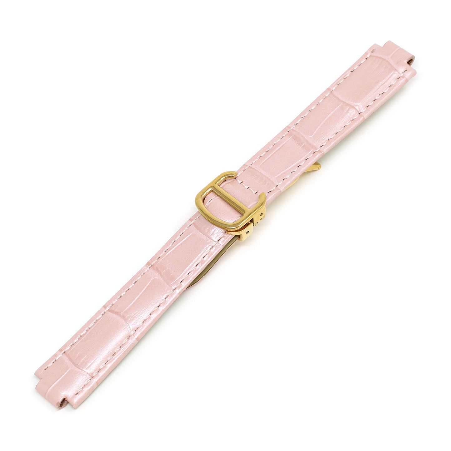 Croc Leather Strap for Cartier Ballon Blue