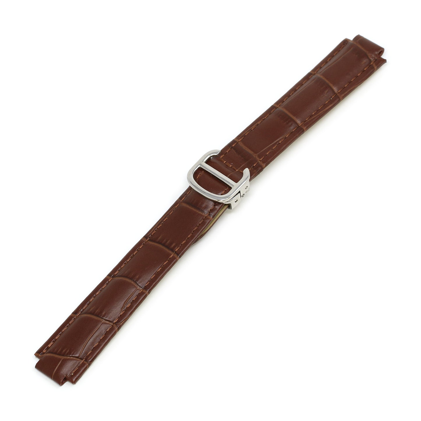 Croc Leather Strap for Cartier Ballon Blue