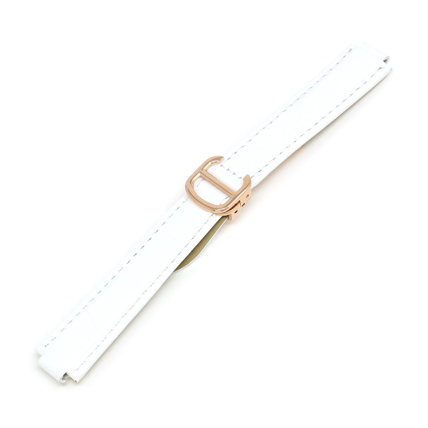 Croc Leather Strap for Cartier Ballon Blue