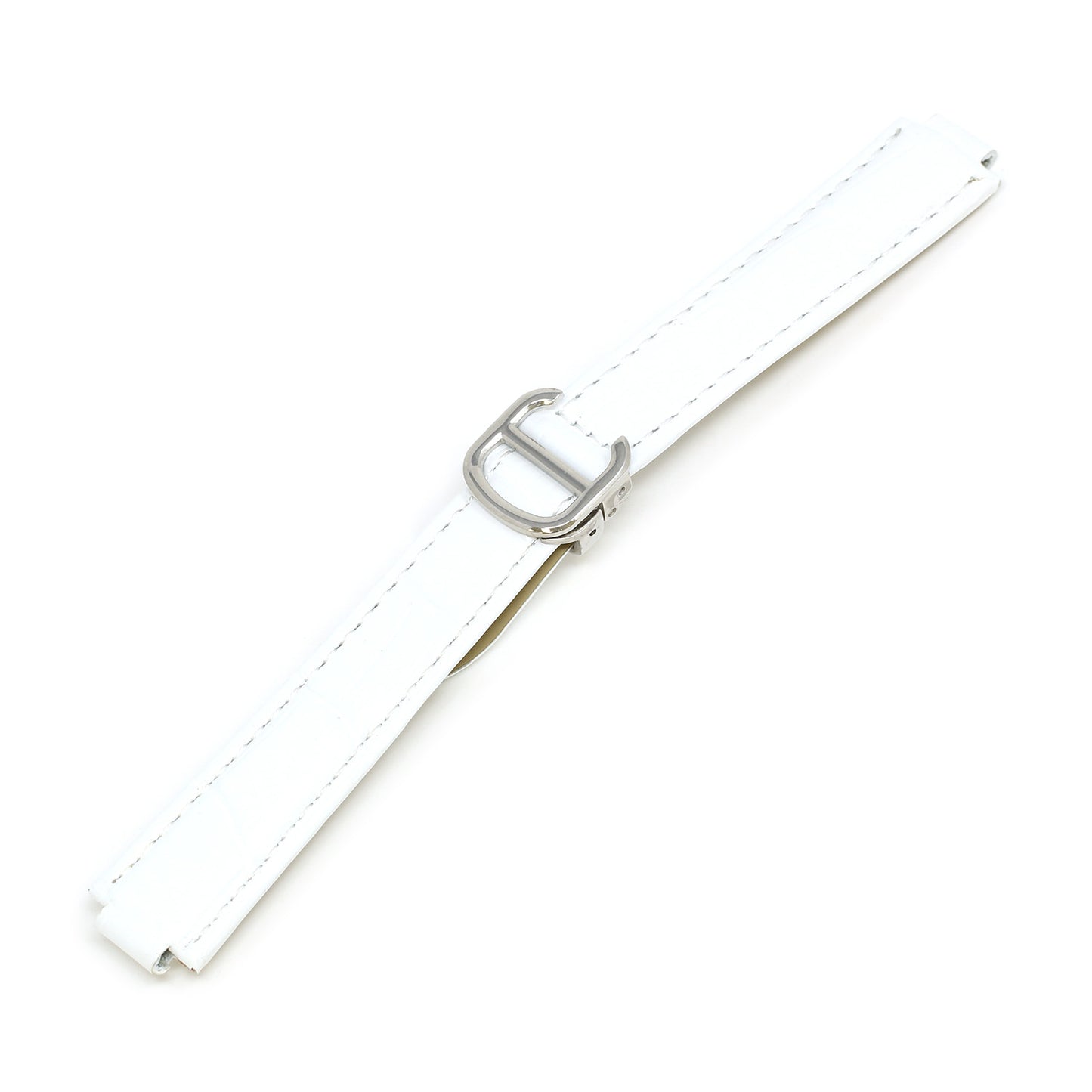 Croc Leather Strap for Cartier Ballon Blue