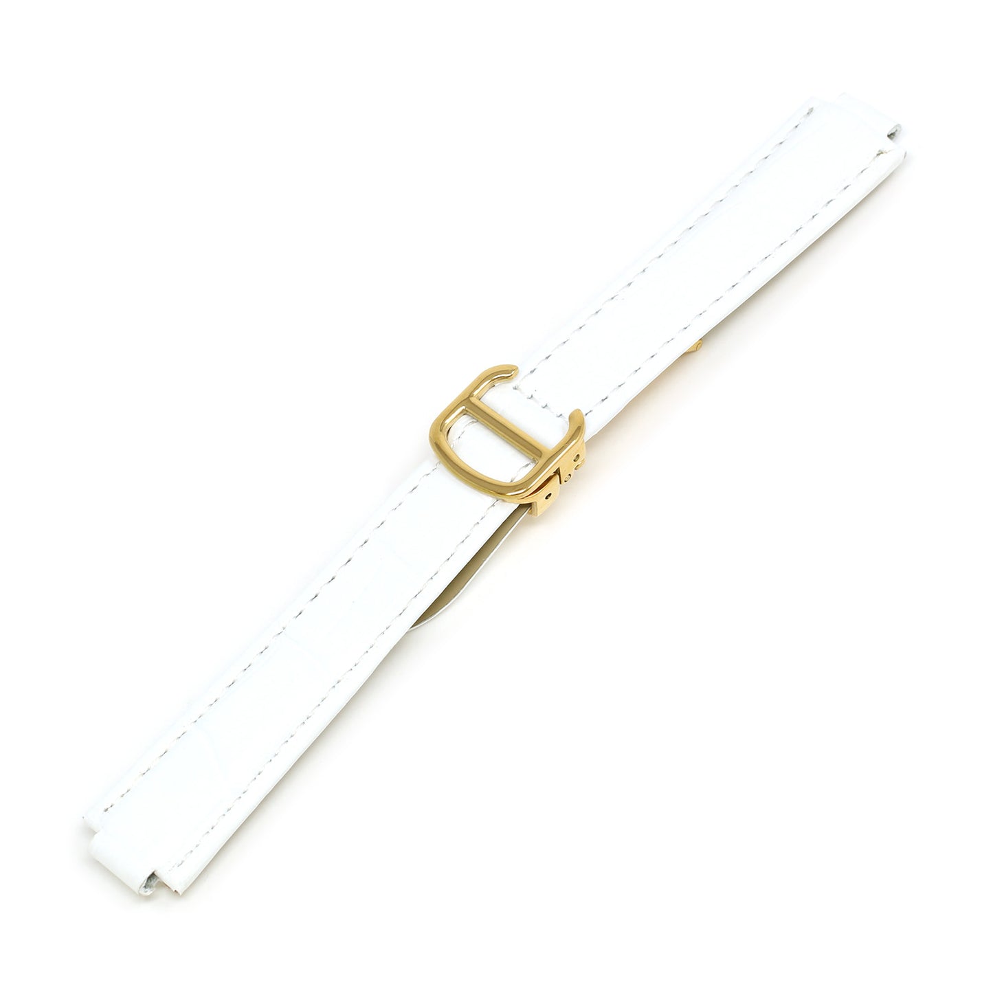 Croc Leather Strap for Cartier Ballon Blue