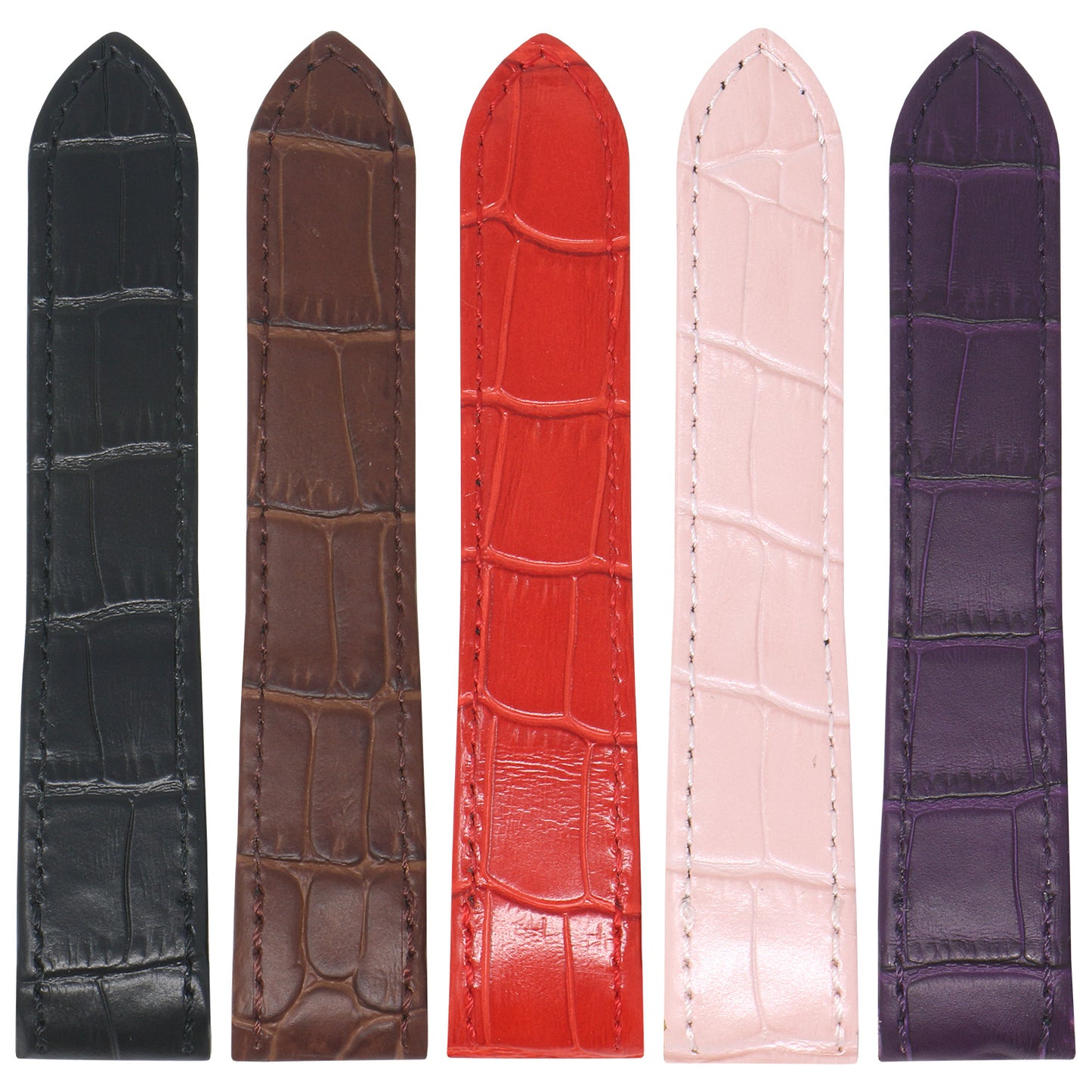 Croc Leather Strap for Cartier Santos 100