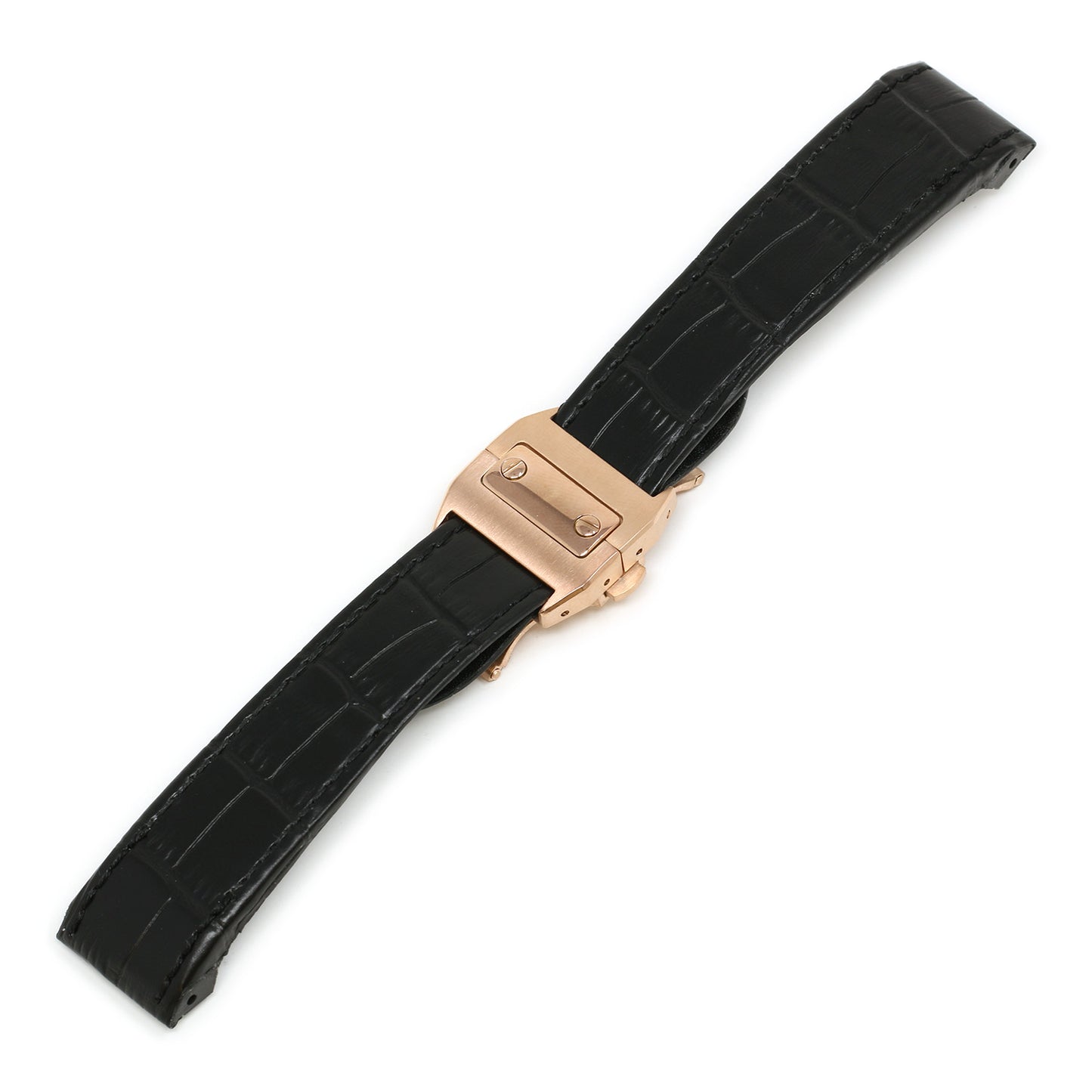 Croc Leather Strap for Cartier Santos 100