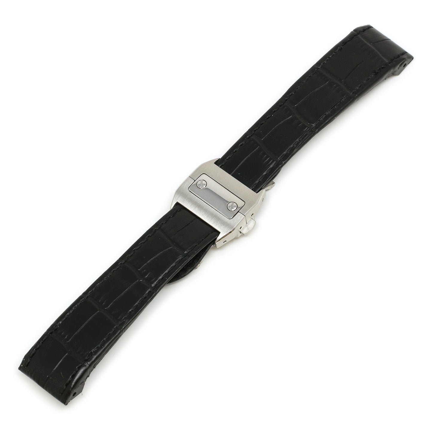 Croc Leather Strap for Cartier Santos 100