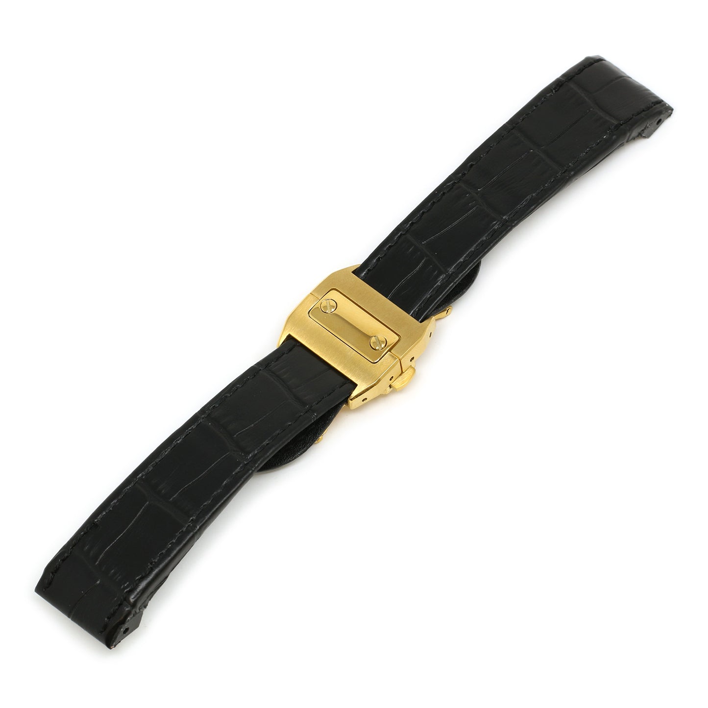 Croc Leather Strap for Cartier Santos 100