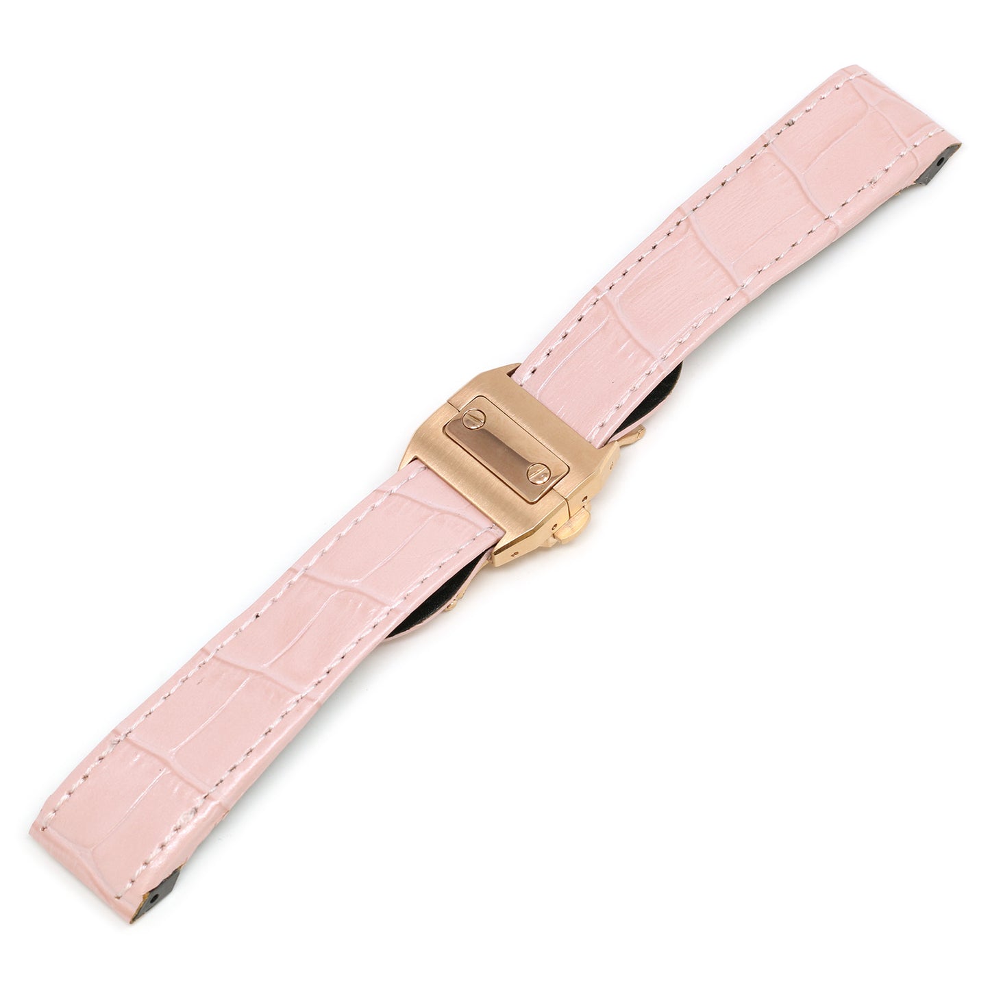 Croc Leather Strap for Cartier Santos 100