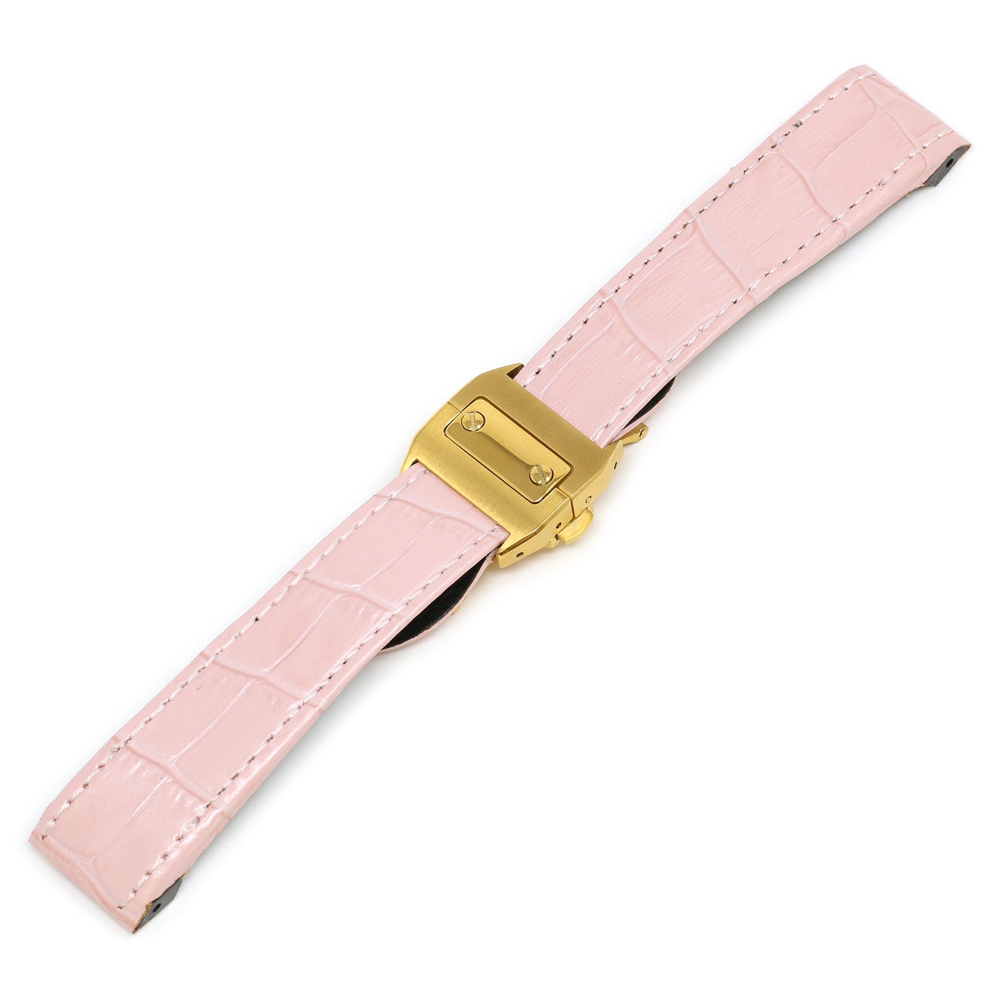 Croc Leather Strap for Cartier Santos 100