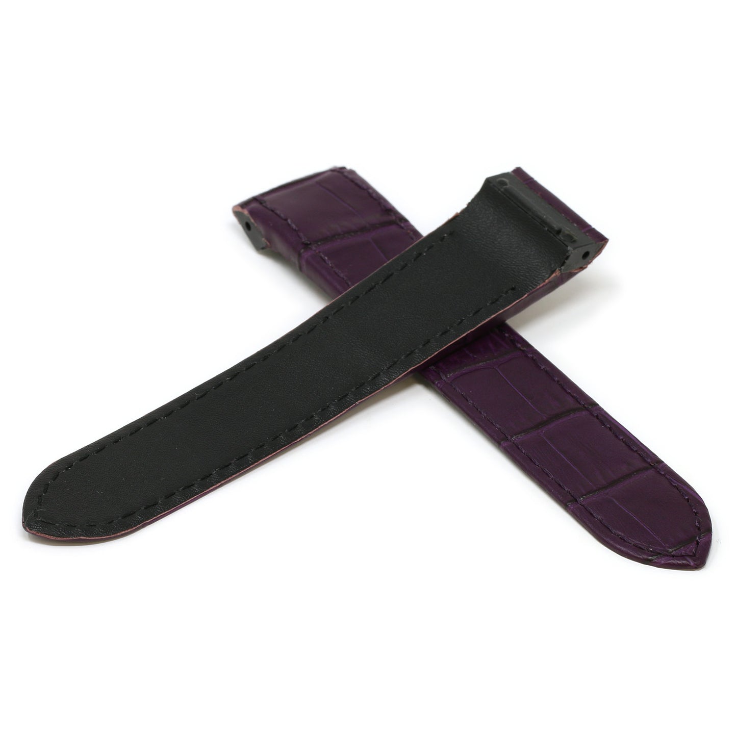 Croc Leather Strap for Cartier Santos 100