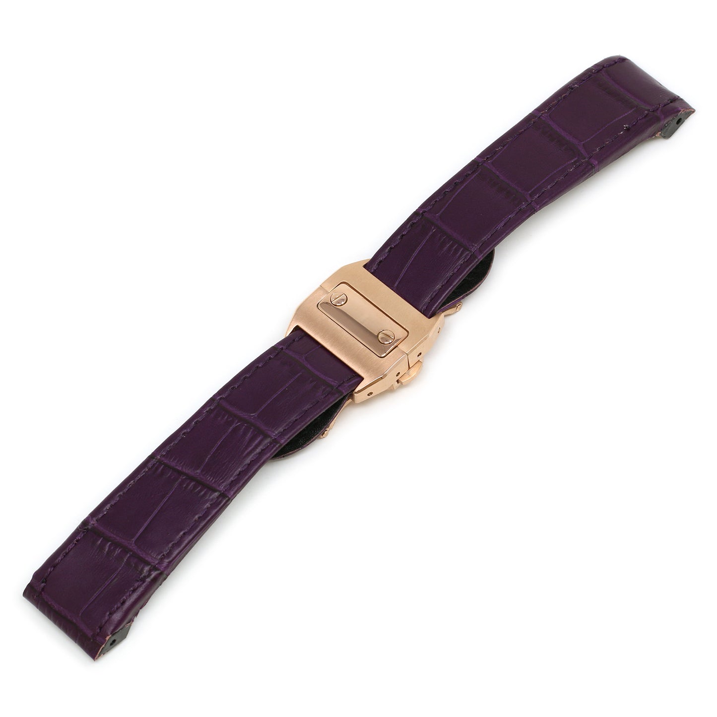 Croc Leather Strap for Cartier Santos 100