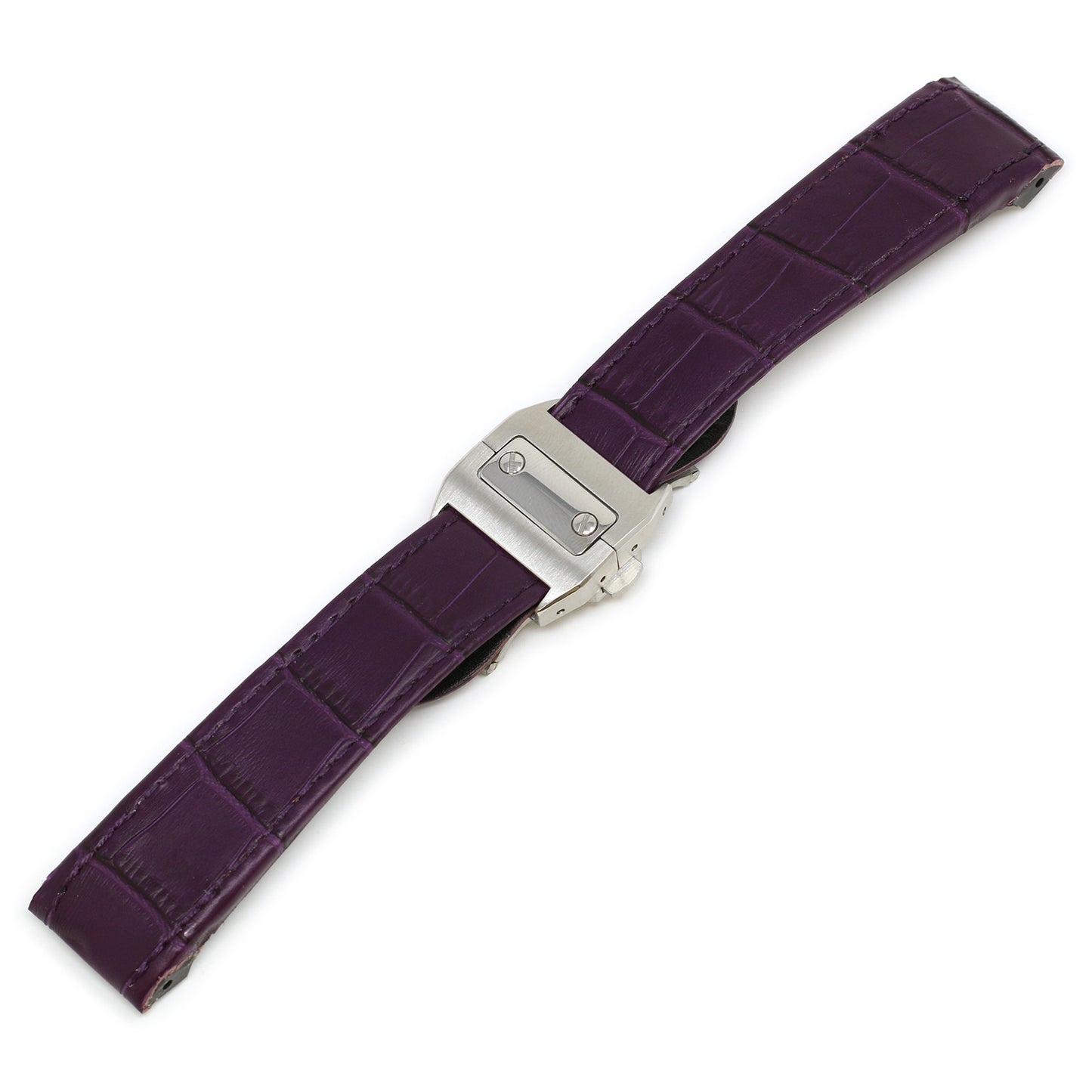 Croc Leather Strap for Cartier Santos 100