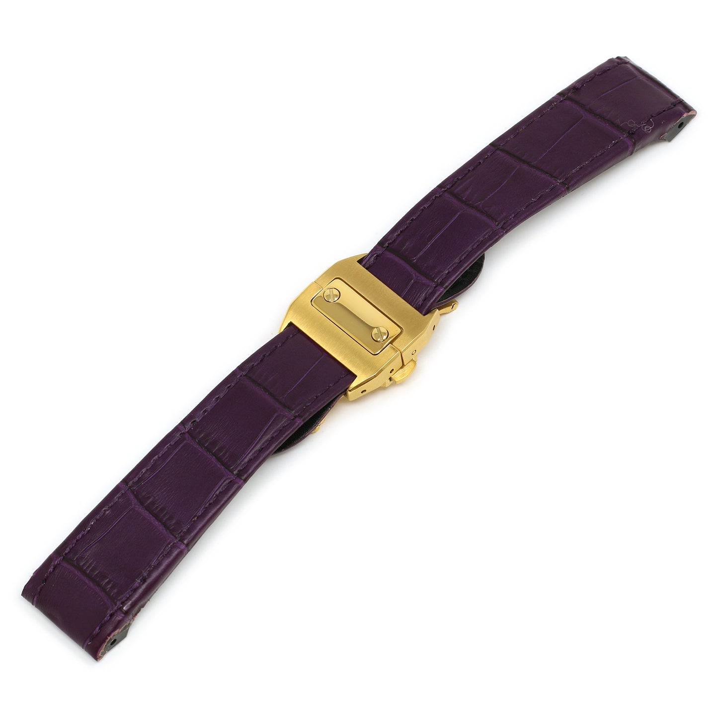 Croc Leather Strap for Cartier Santos 100