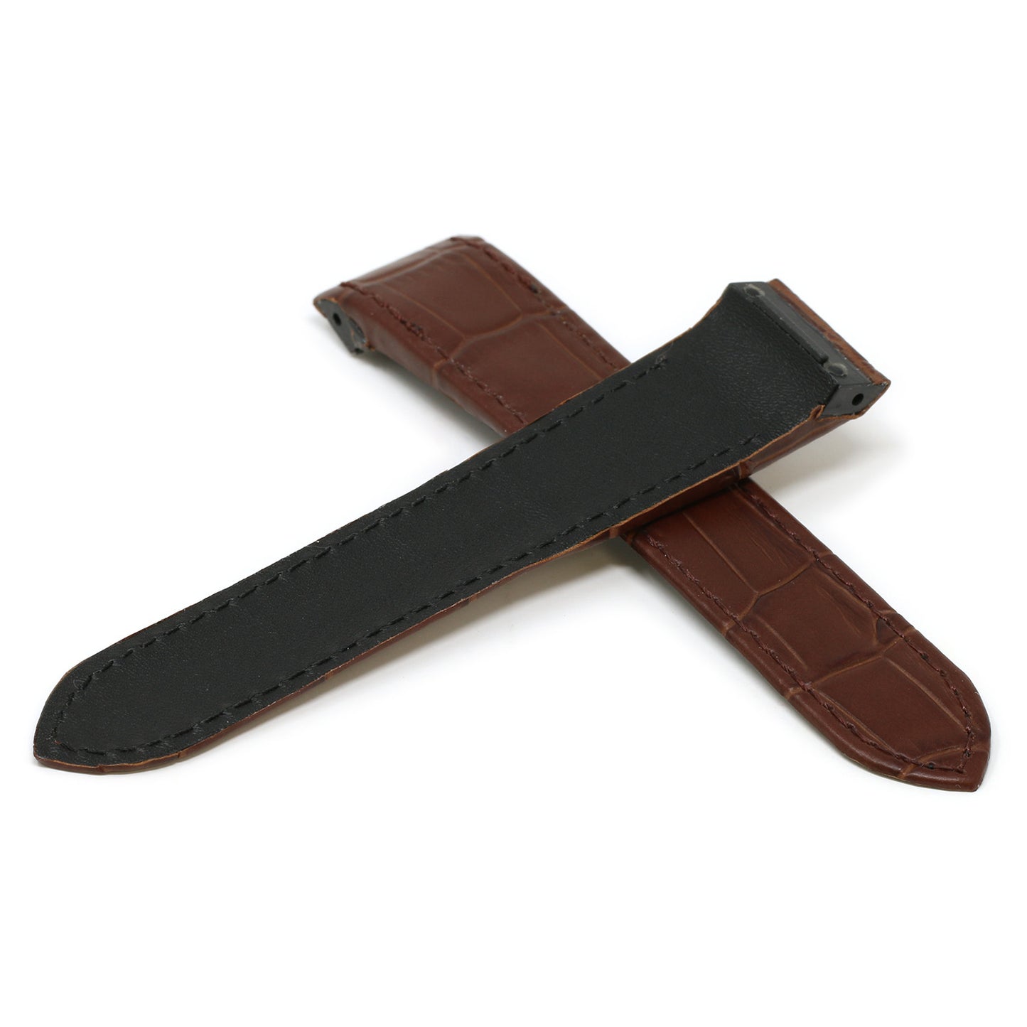 Croc Leather Strap for Cartier Santos 100
