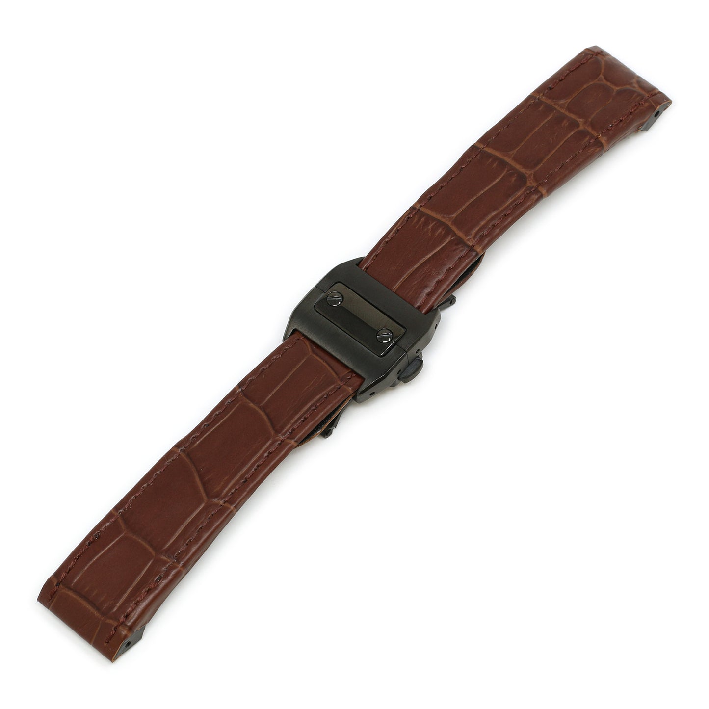 Croc Leather Strap for Cartier Santos 100