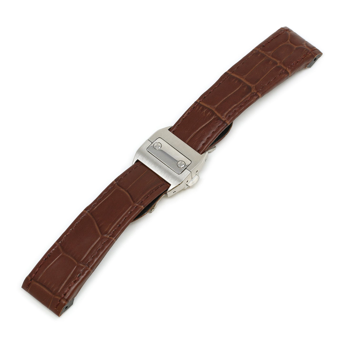 Croc Leather Strap for Cartier Santos 100
