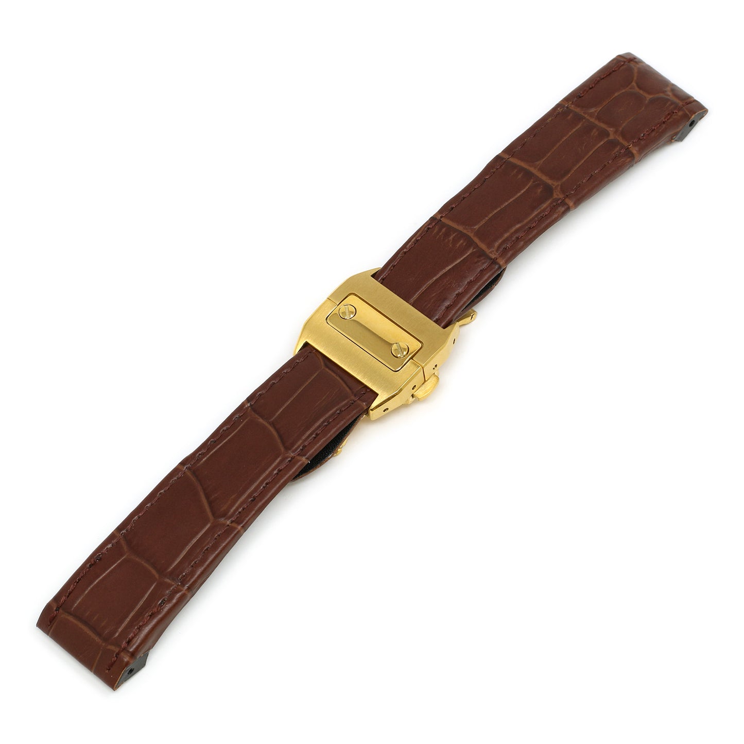 Croc Leather Strap for Cartier Santos 100