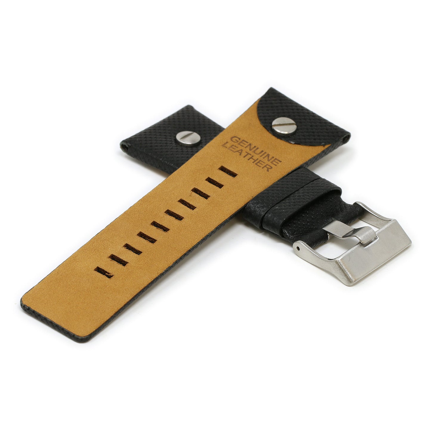 Embossed Leather Rivet Strap for Diesel