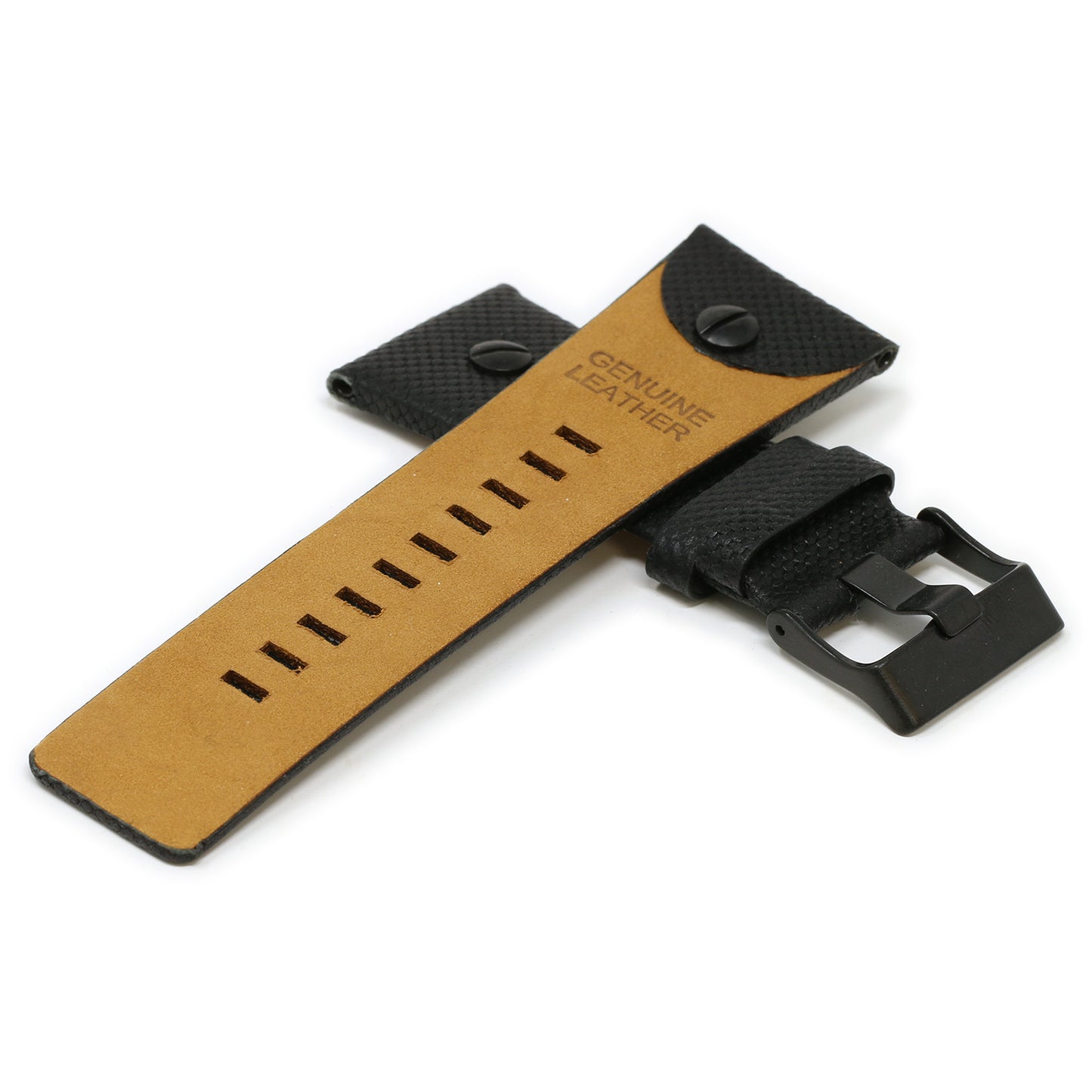 Embossed Leather Rivet Strap for Diesel