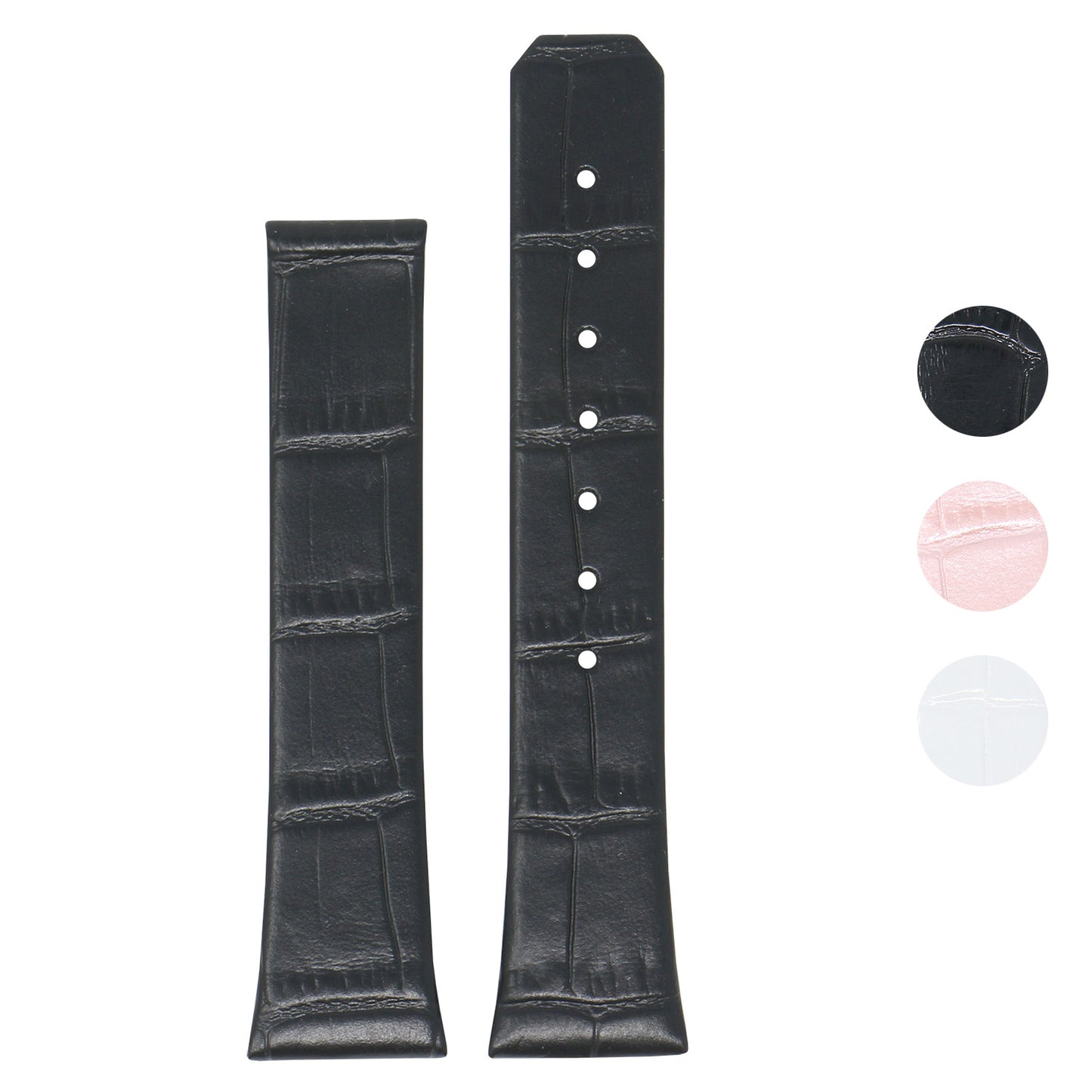 Croc Embossed Leather Strap for Omega Constellation 1,2,3