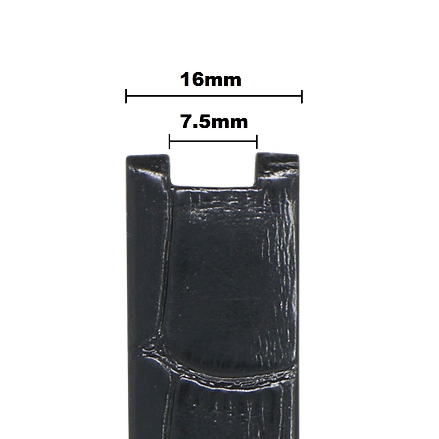 Croc Embossed Leather Band for Omega De Ville