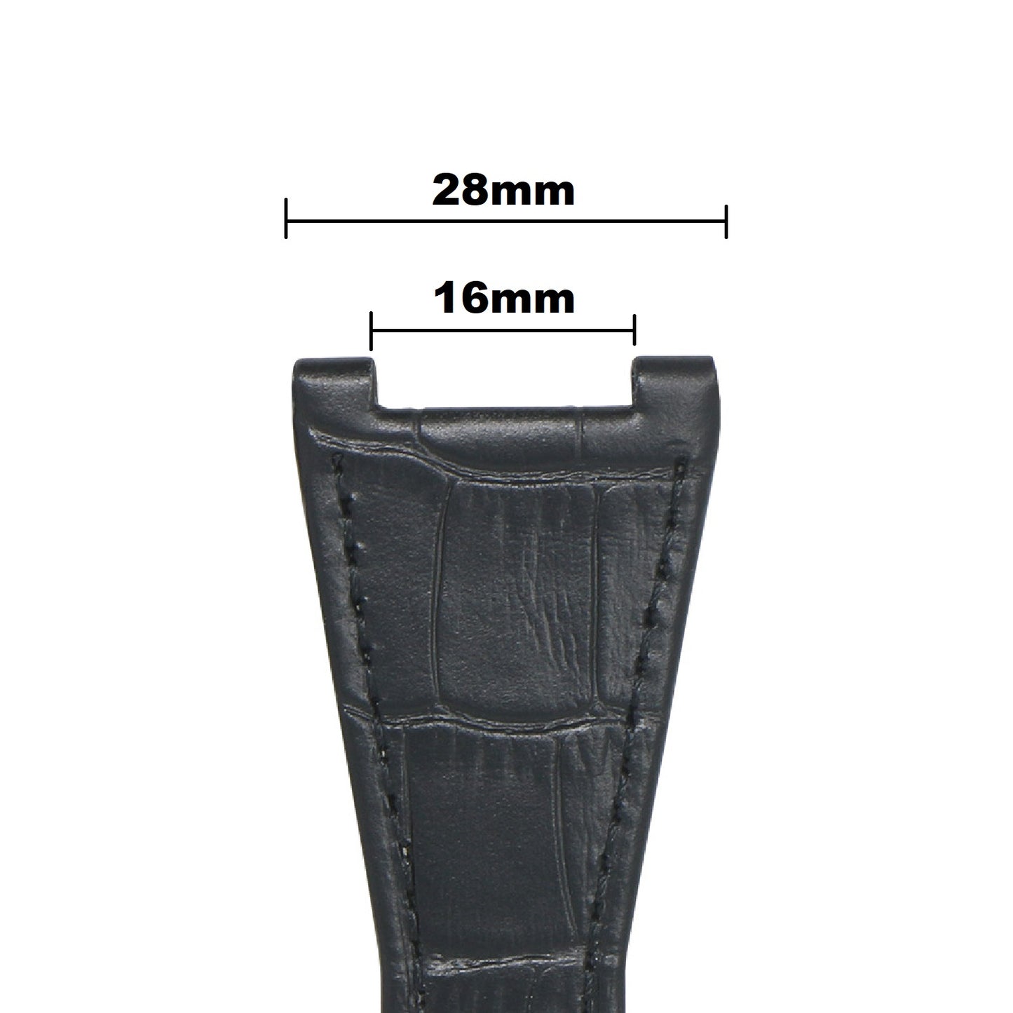 Croc Embossed Strap for Omega Constellation Quadra
