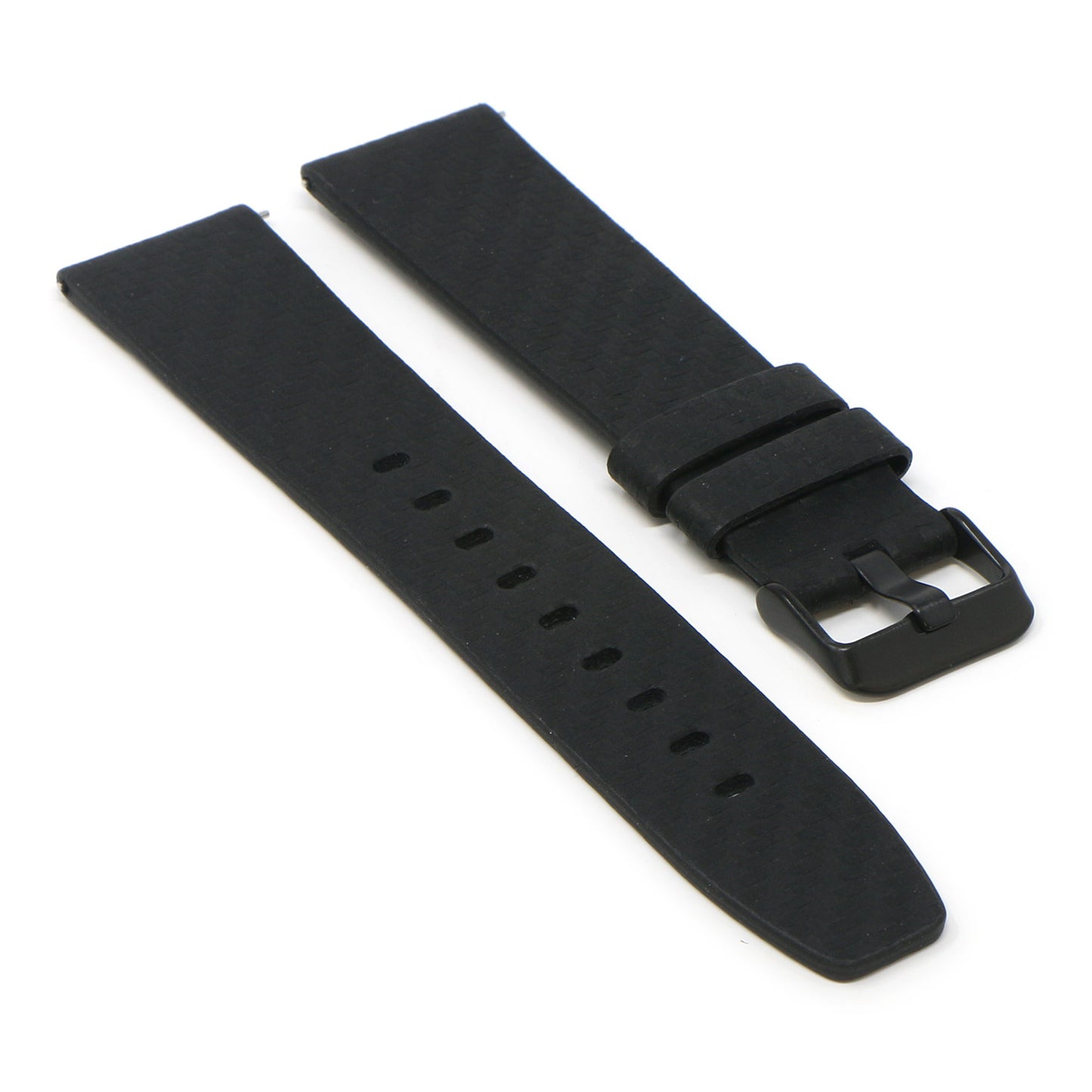 23mm Carbon Fiber Embossed Leather Strap