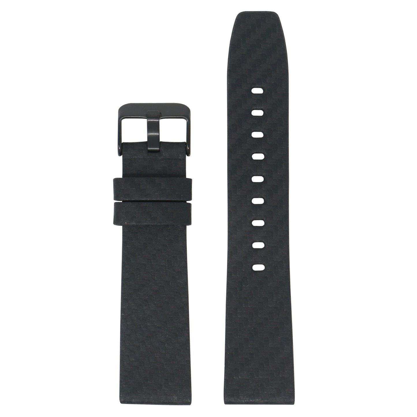 23mm Carbon Fiber Embossed Leather Strap