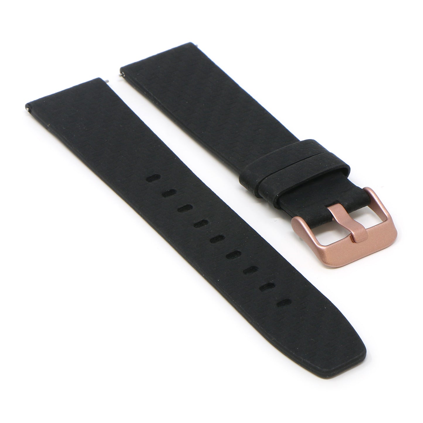 23mm Carbon Fiber Embossed Leather Strap