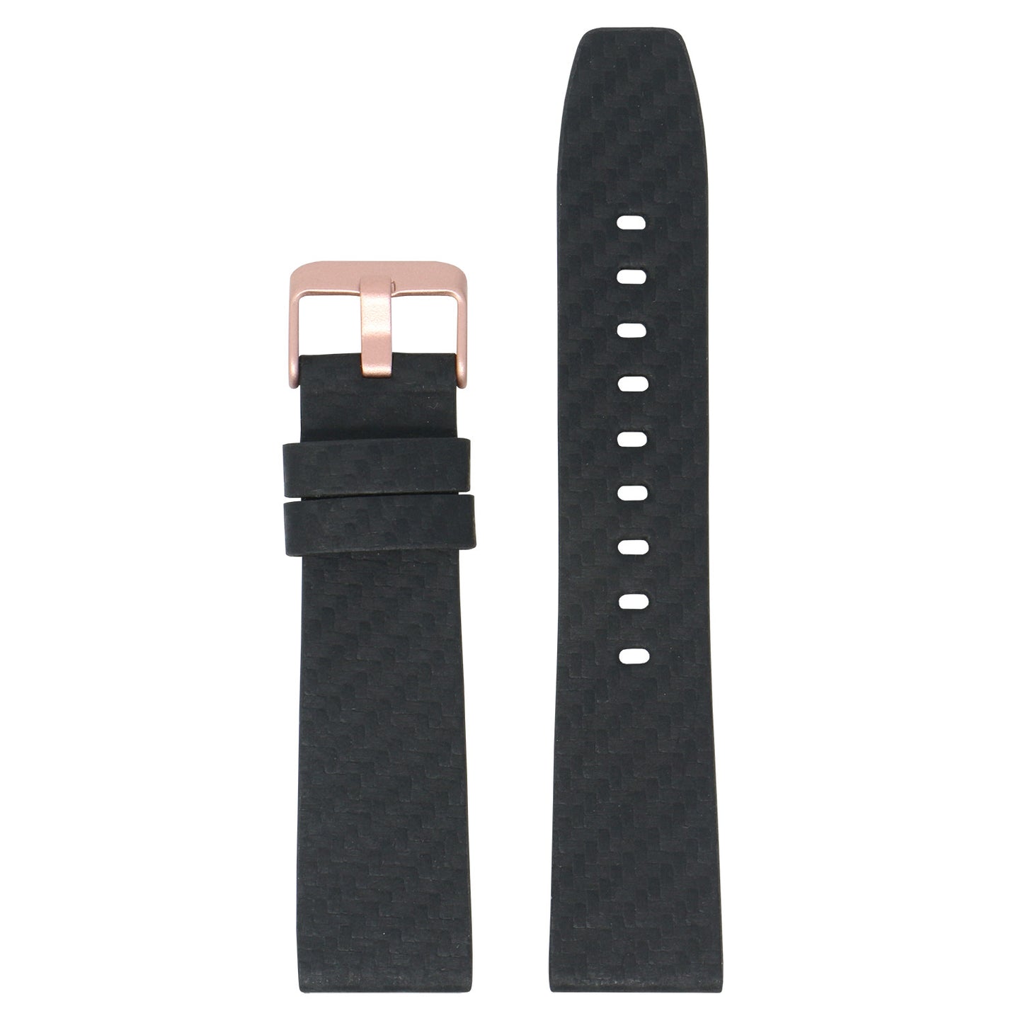 23mm Carbon Fiber Embossed Leather Strap