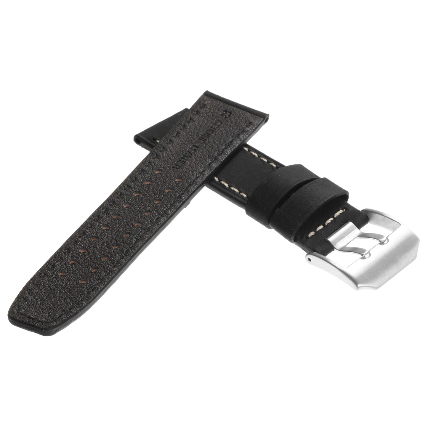 DASSARI 23mm Vintage Leather Watch Strap for Luminox Evo