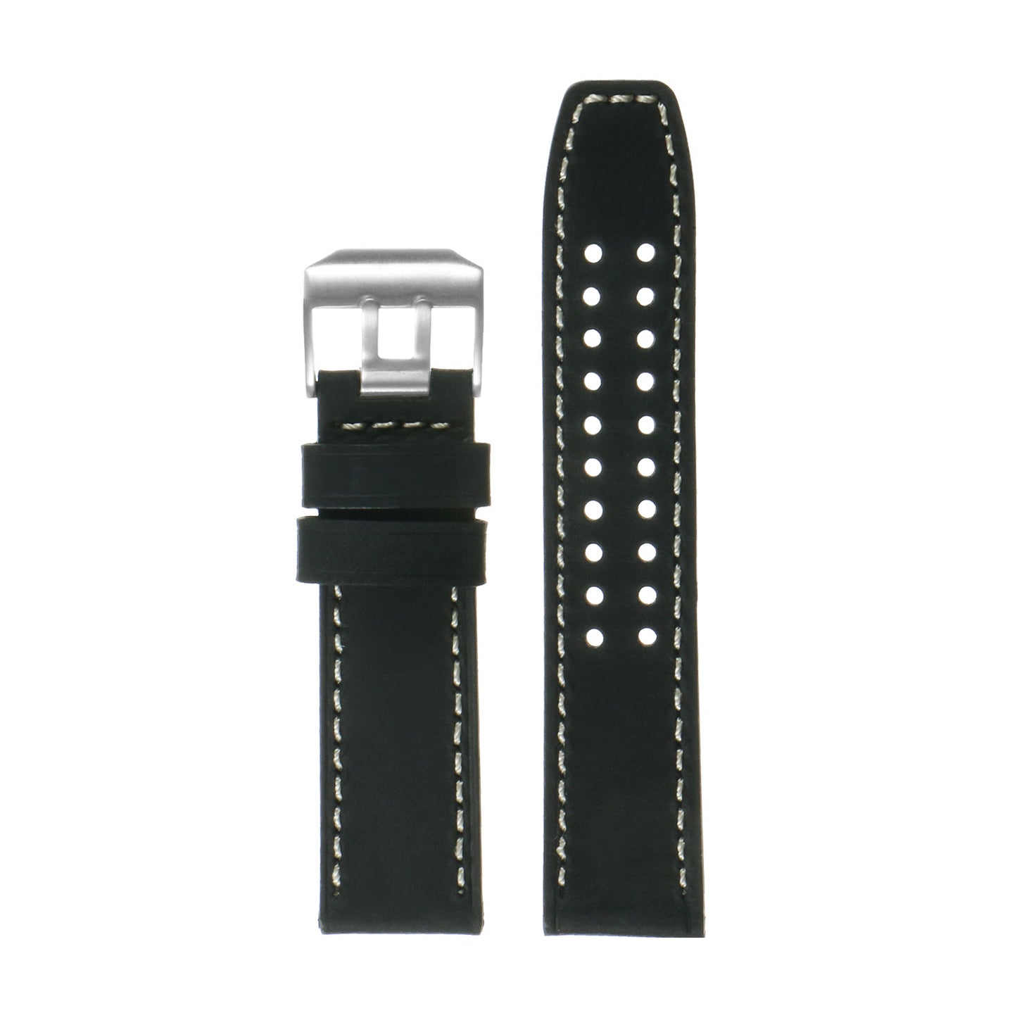 DASSARI 23mm Vintage Leather Watch Strap for Luminox Evo