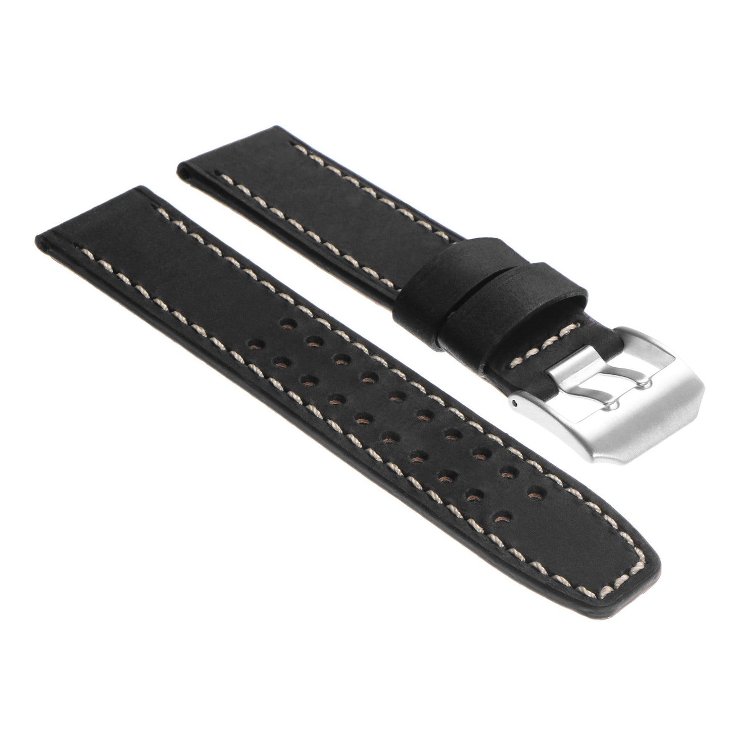 DASSARI 23mm Vintage Leather Watch Strap for Luminox Evo