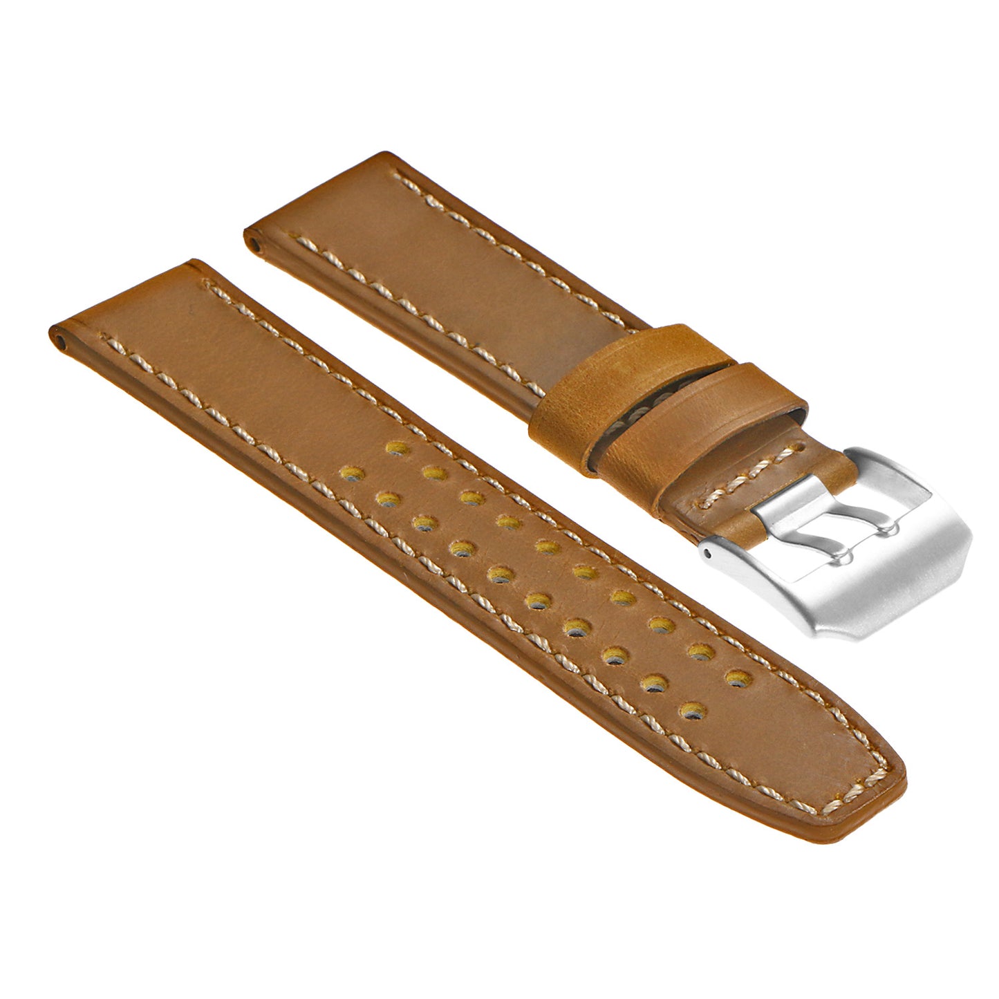 DASSARI 23mm Vintage Leather Watch Strap for Luminox Evo