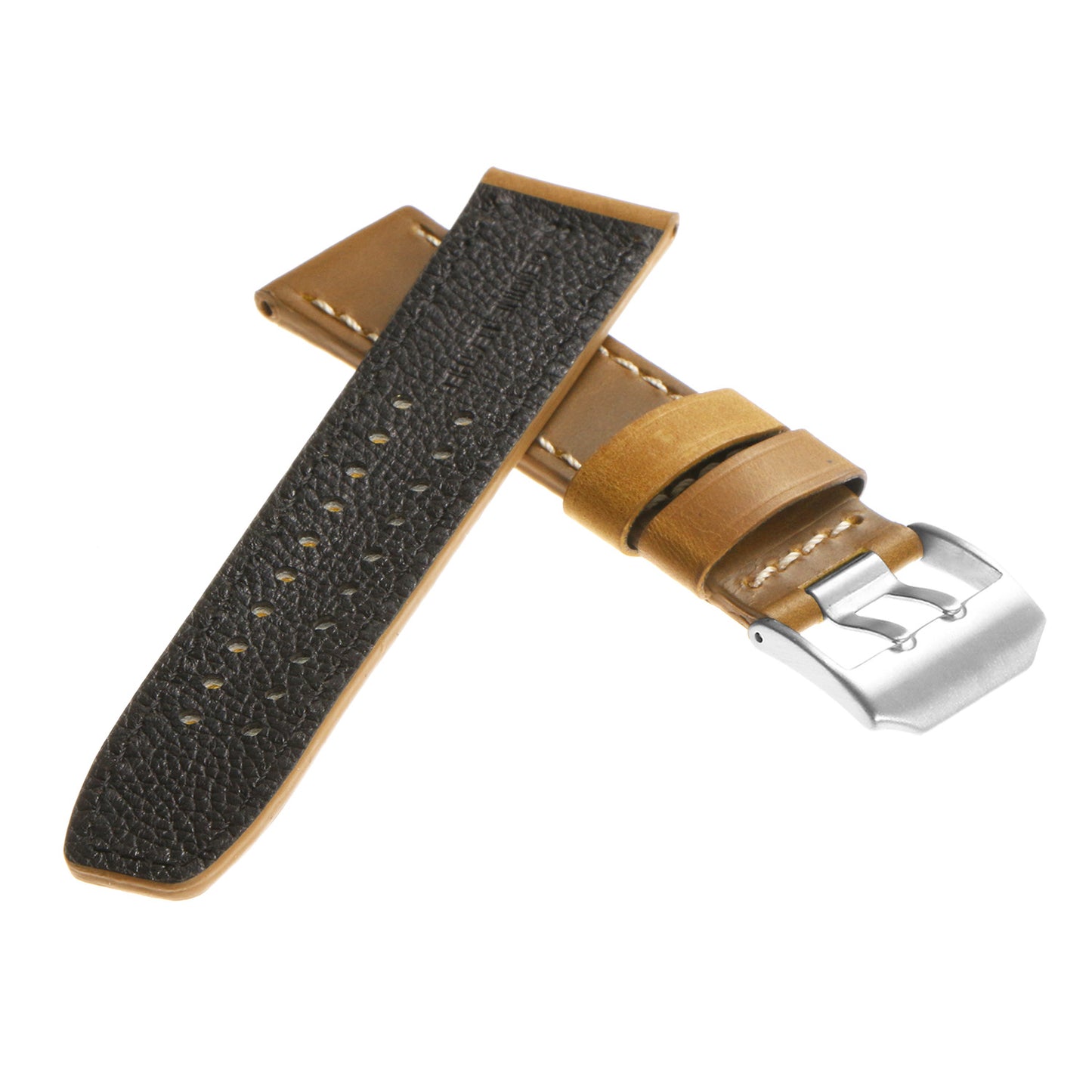 DASSARI 23mm Vintage Leather Watch Strap for Luminox Evo