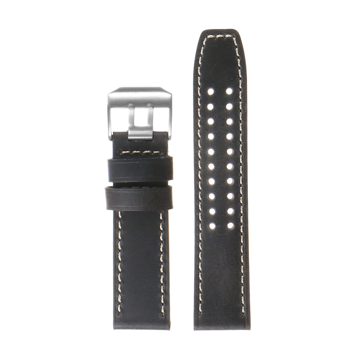 DASSARI 23mm Vintage Leather Watch Strap for Luminox Evo