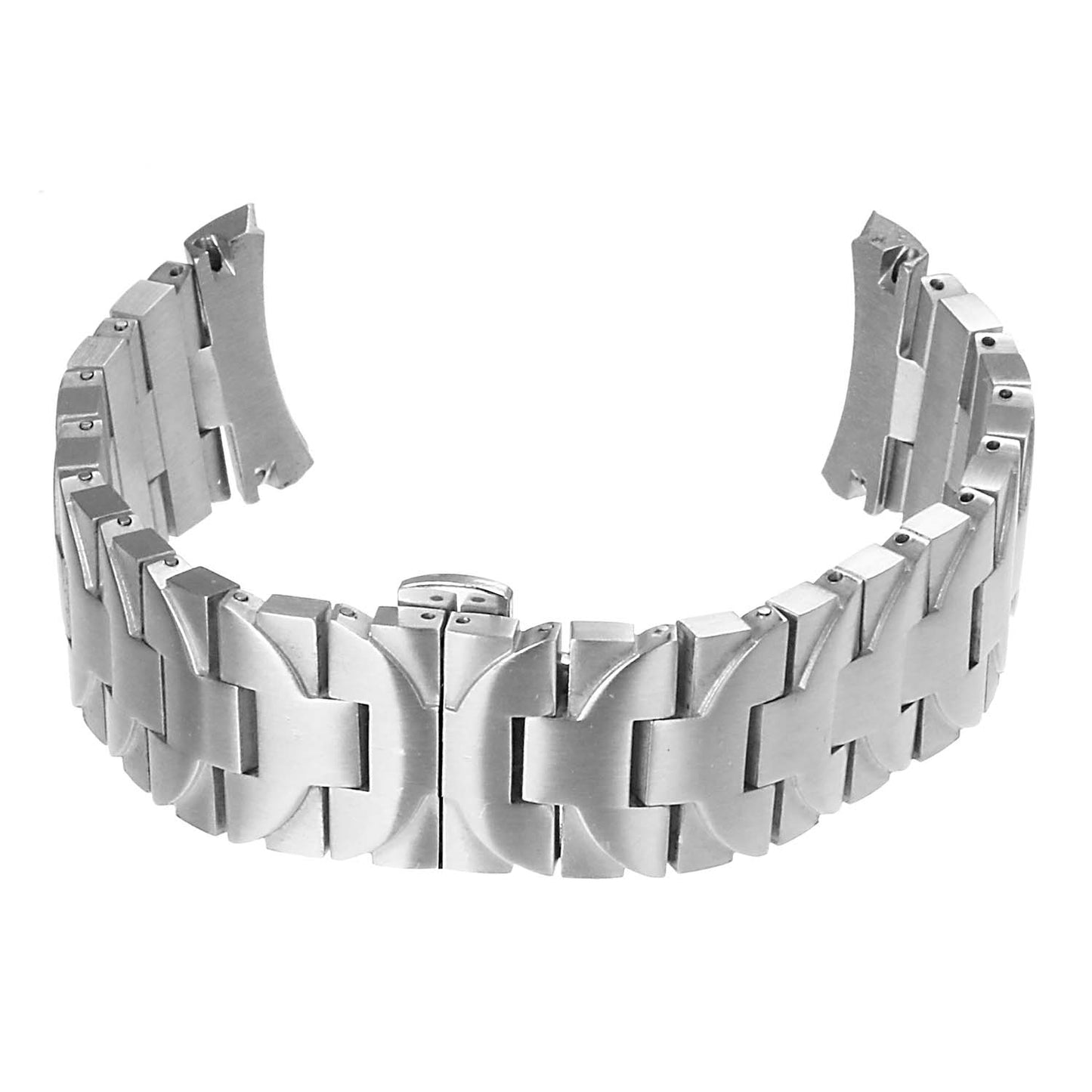 Heavy Duty Stainless Steel Watch Band with Hidden Clasp