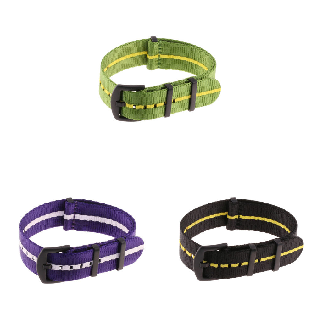 Seat Belt Stripe NATO w/ Black Buckle
