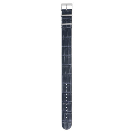 DASSARI VINTAGE ALLIGATOR EMBOSSED SINGLE PASS LEATHER NATO STRAP