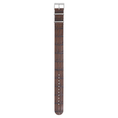 DASSARI VINTAGE ALLIGATOR EMBOSSED SINGLE PASS LEATHER NATO STRAP