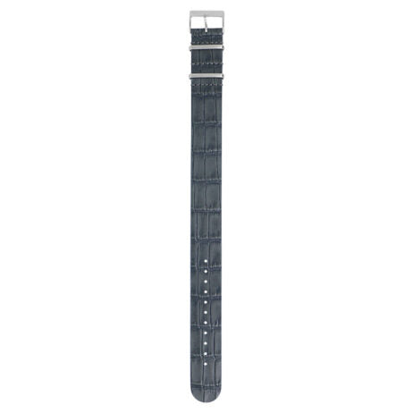 DASSARI VINTAGE ALLIGATOR EMBOSSED SINGLE PASS LEATHER NATO STRAP