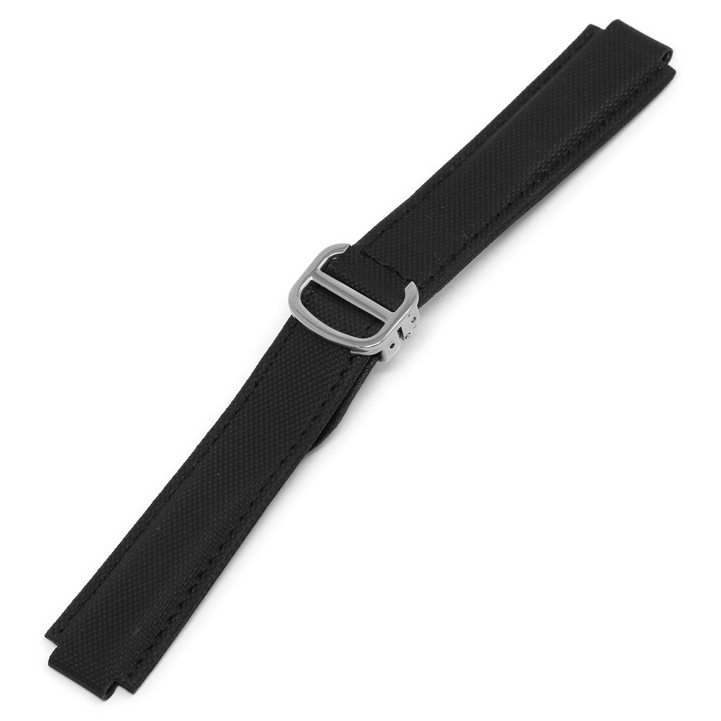 Nylon & Leather Strap for Cartier Ballon Blue