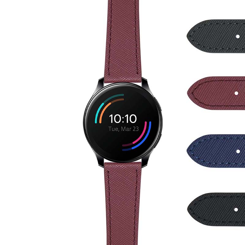 DASSARI Women's Saffiano Leather Strap (Short, Standard, Long) for Fitbit Versa 3